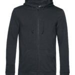 Felpa uomo cappuccio zip cotone organico personalizzata
