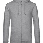 Felpa uomo cappuccio zip cotone organico personalizzata