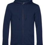 Felpa uomo cappuccio zip cotone organico personalizzata