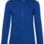 Felpa donna sgarzata cappuccio e zip cotone organico personalizzata