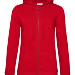 Felpa donna sgarzata cappuccio e zip cotone organico personalizzata