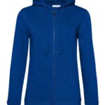 Felpa donna sgarzata cappuccio e zip cotone organico personalizzata