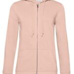 Felpa donna sgarzata cappuccio e zip cotone organico personalizzata