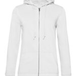 Felpa donna sgarzata cappuccio e zip cotone organico personalizzata