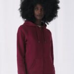 Felpa con cappuccio e zip, felpata, personalizzata donna